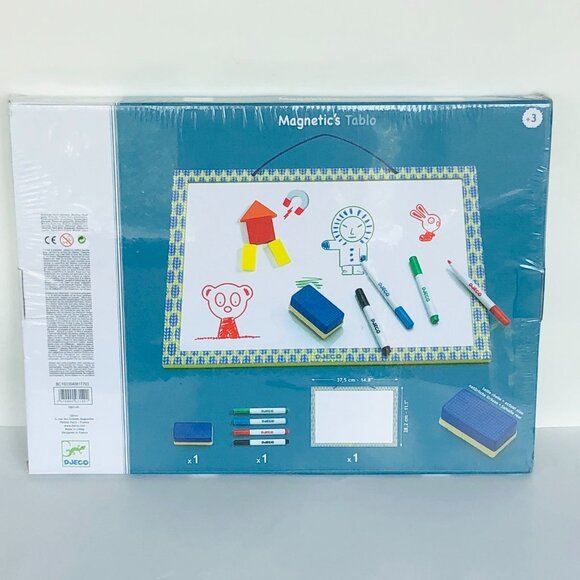 New Sealed Djeco Wooden Magnetic White Board For Age 3+ - Picture 7 of 12